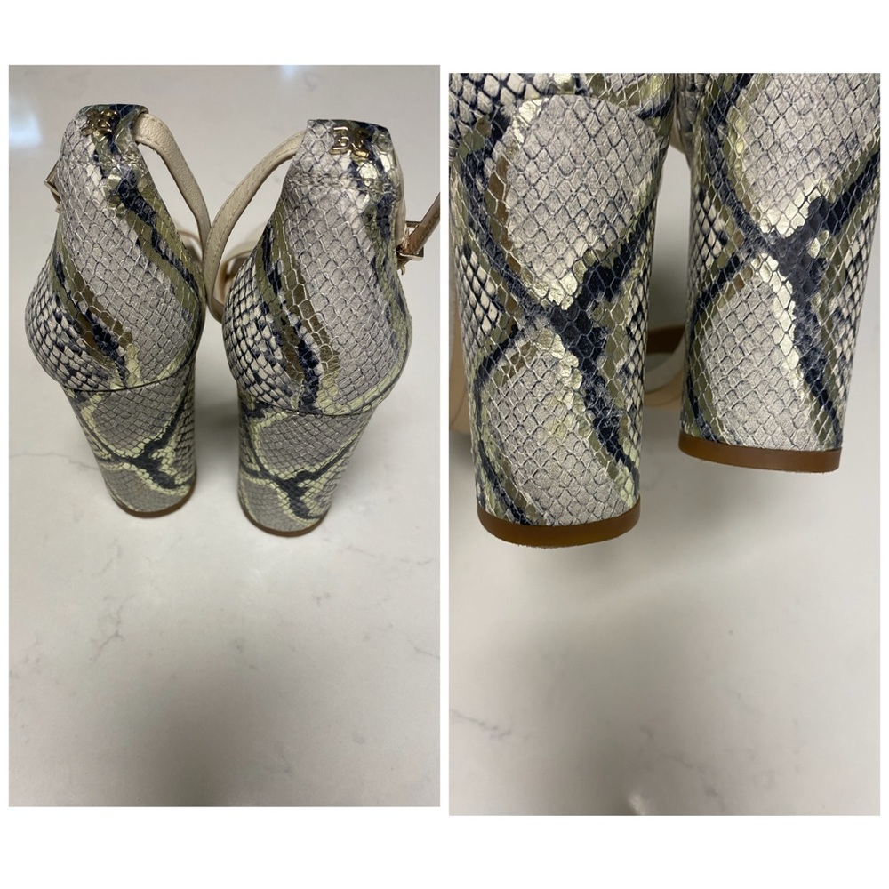 Sam Edelman YARO Cream and Gray Strappy Heels - Picture 13 of 16